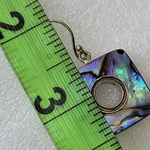 Square Abalone Shell Earrings - Picture 14 of 16